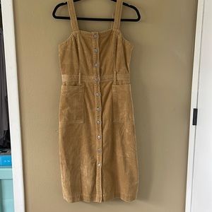 Levis tan coduroy jumper sweetheart neckline